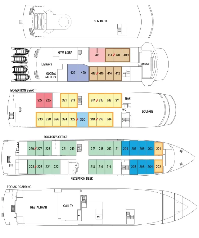 Endeavour II deck plan