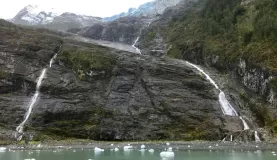 Waterfalls in Calvo Fjord