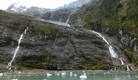 Waterfalls in Calvo Fjord