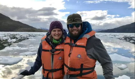 Matt and Lynessa in the Patagonia Fjords