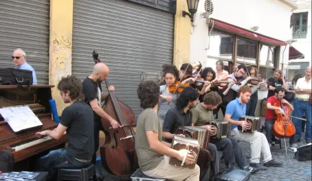 Street musicians in Bueno Aires