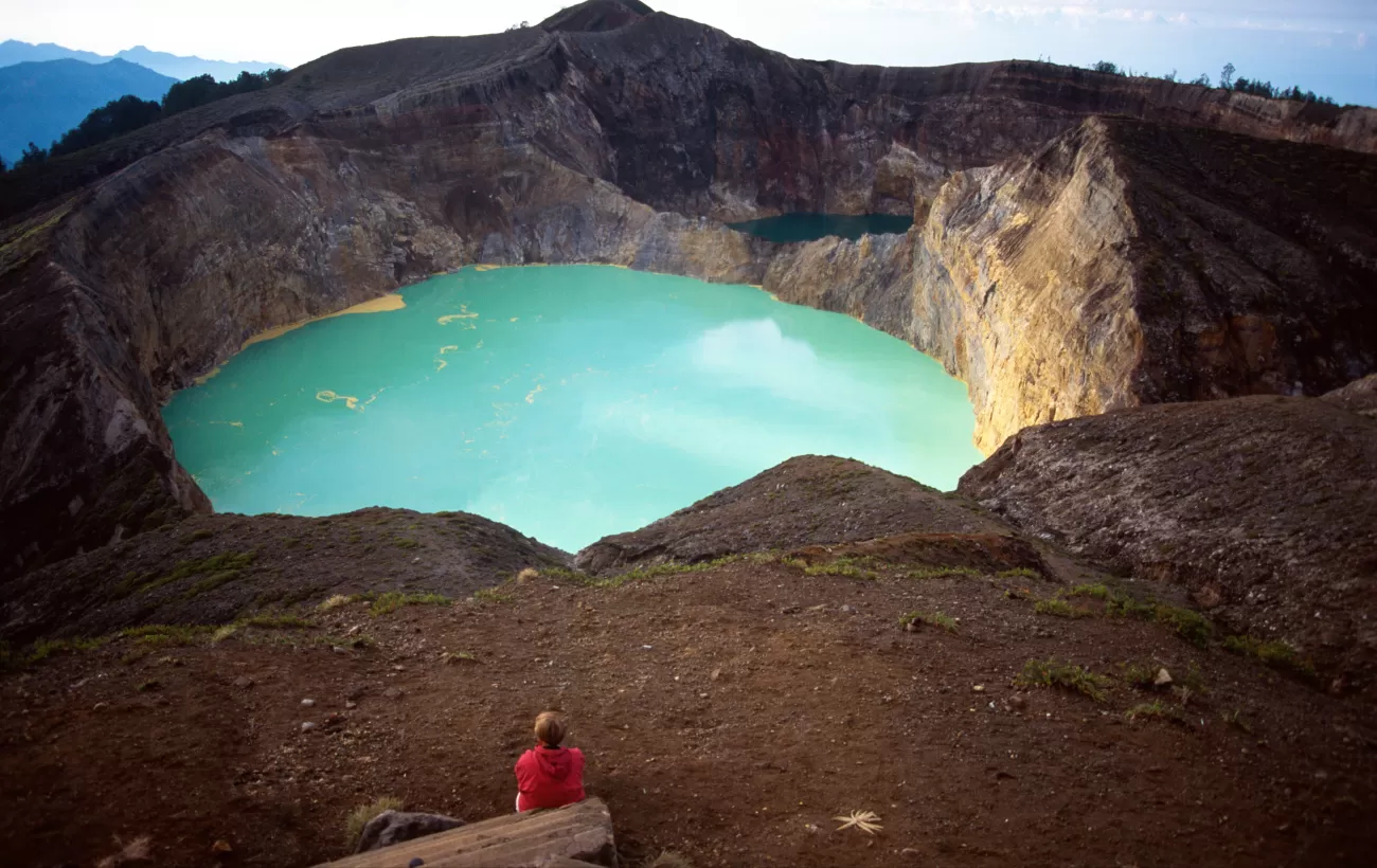 Keli Mutu Crater on Flores Island, Indonesia
