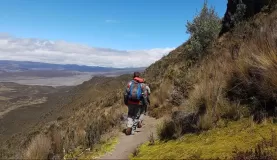 Trails of Ruminahui Volcano