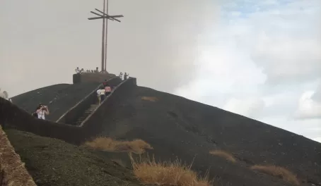 The cross overlooking Masaya Volcano