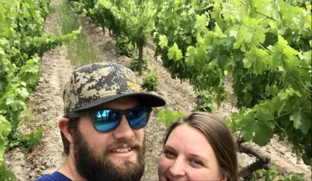 Exploring the vineyards outside Santiago