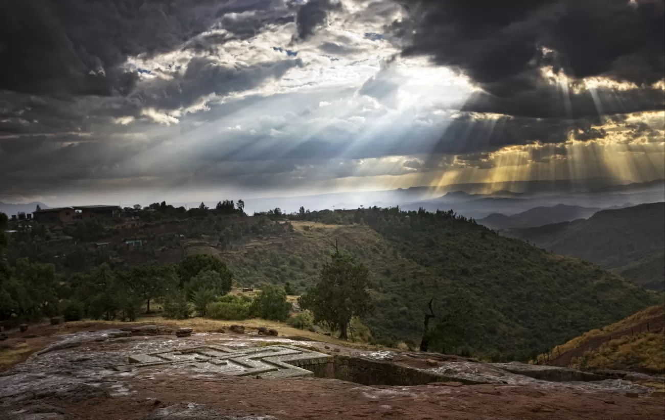 Beautiful landscape behind St. George's Church