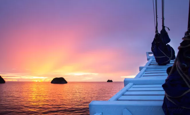 Sunsets aboard the Ombak Putih