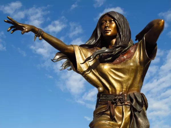 Sacagawea Statue at Oregon's Cascade Locks