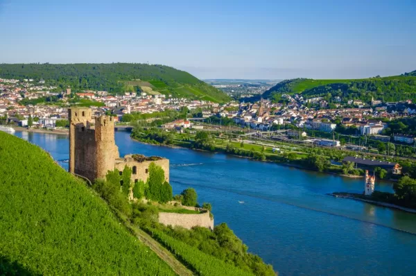 Ehrenfels Castle on Rhine River near Rudesheim
