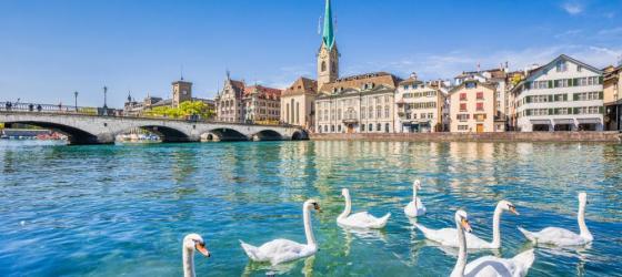 Historic Zurich with River Limmat, Switzerland