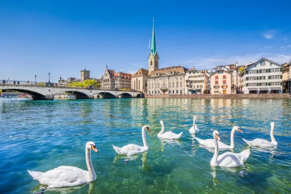 Historic Zurich with River Limmat, Switzerland