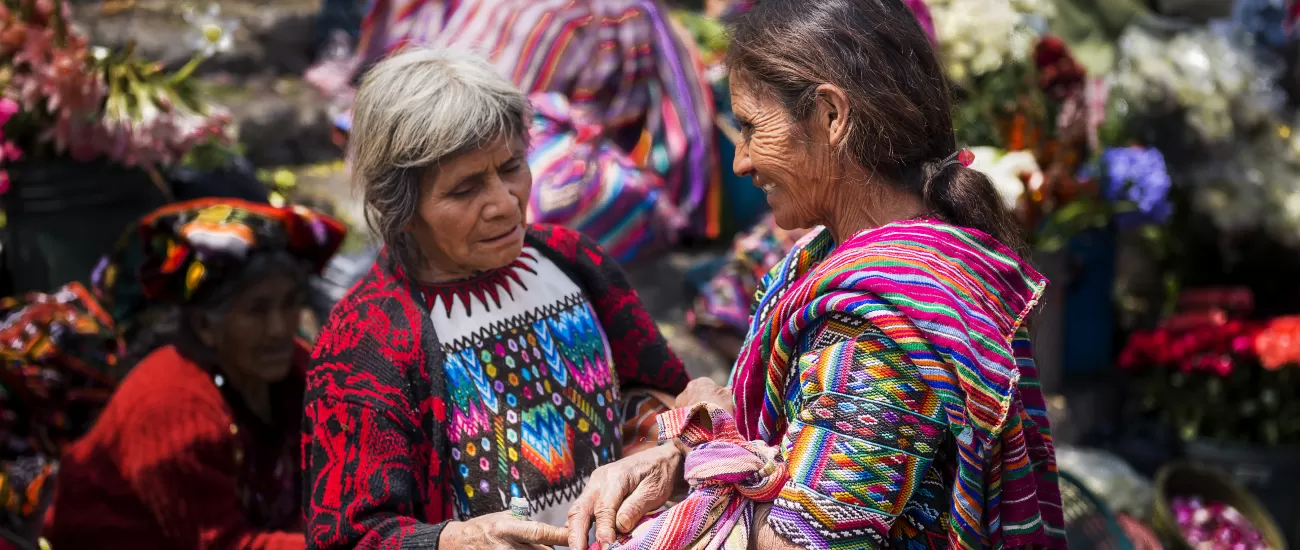 Myan women at a market in Chichicastenango, Guatemala