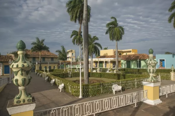 Famous historical park in downtown Trinidad, Cuba