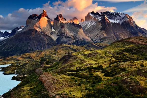 Sunrise in the Patagonian Andes Mountains