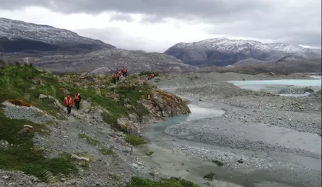 Hiking around Bernal Glacier