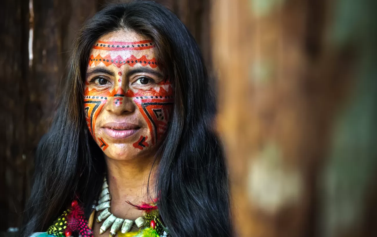 Portrait of an Indigenous Brazilian in the Amazon