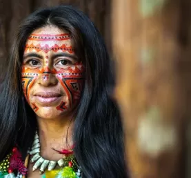 Portrait of an Indigenous Brazilian in the Amazon