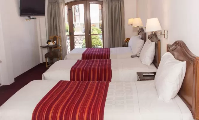 Triple room at the Hotel Hacienda Plaza de Armas