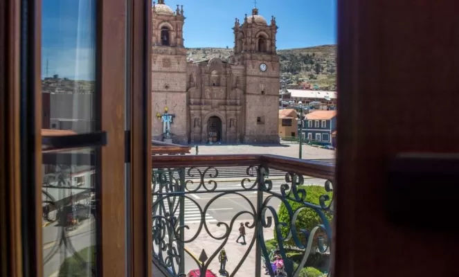 View from the balcony of the Hotel Hacienda Plaza de Armas