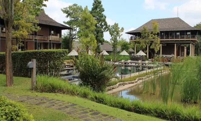 Interior gardens at the Kirimaya Golf Resort & Spa