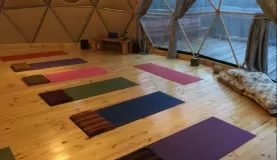 The morning of the trek to the towers and my birthday, I had the yoga dome to myself!