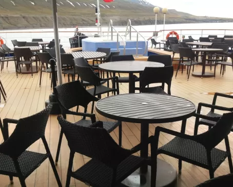 Outdoor Bistro at the Jacuzzi area of the Sea Spirit