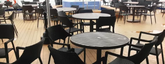 Outdoor Bistro at the Jacuzzi area of the Sea Spirit