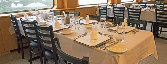 Dining Room aboard the Chichagof Dream