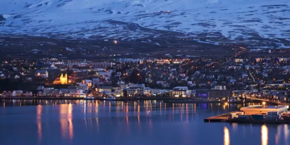 The night lights of Akureyri