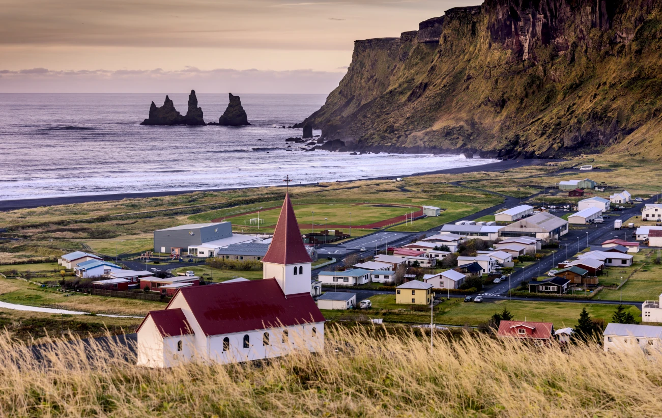 Charming coastal town of Vik