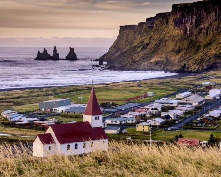 Charming coastal town of Vik