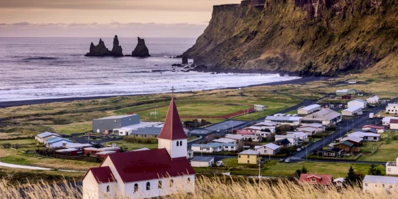 Charming coastal town of Vik