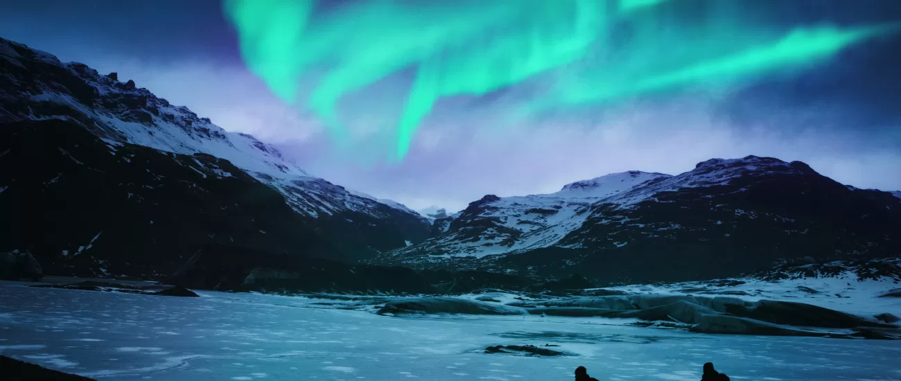 Hiking under the Northern Lights