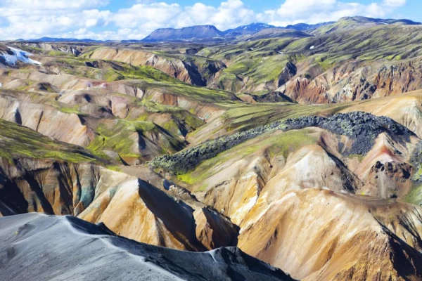 Hiker in Landmannalaugar