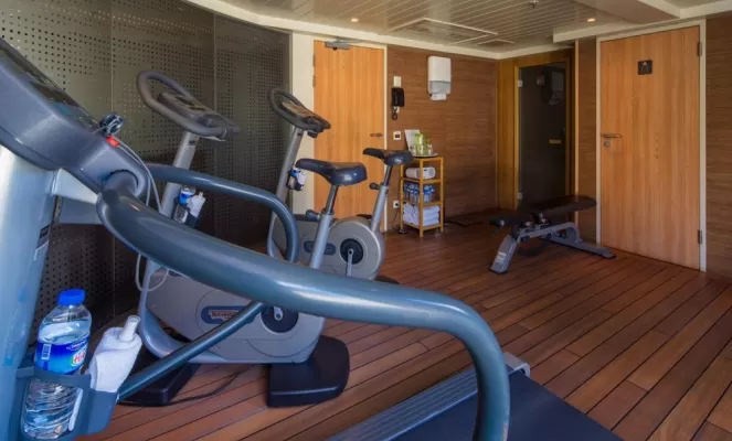 Fitness center on the MS Amadante