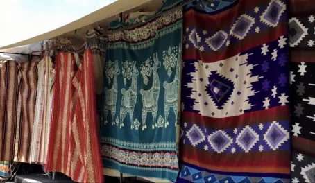 Beautiful textiles at the Otavalo Market