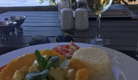 First meal at Zambezi Sands