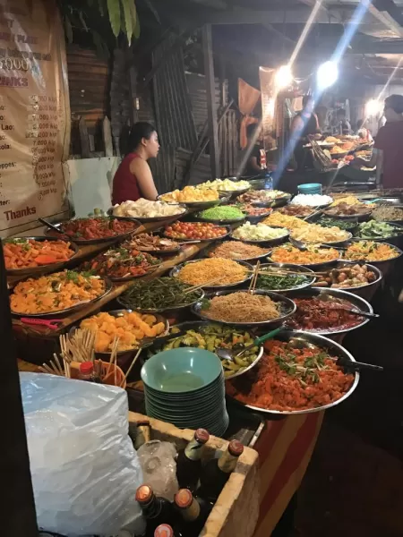 Exploring the Luang Prabang night market - I discovered the food alley!