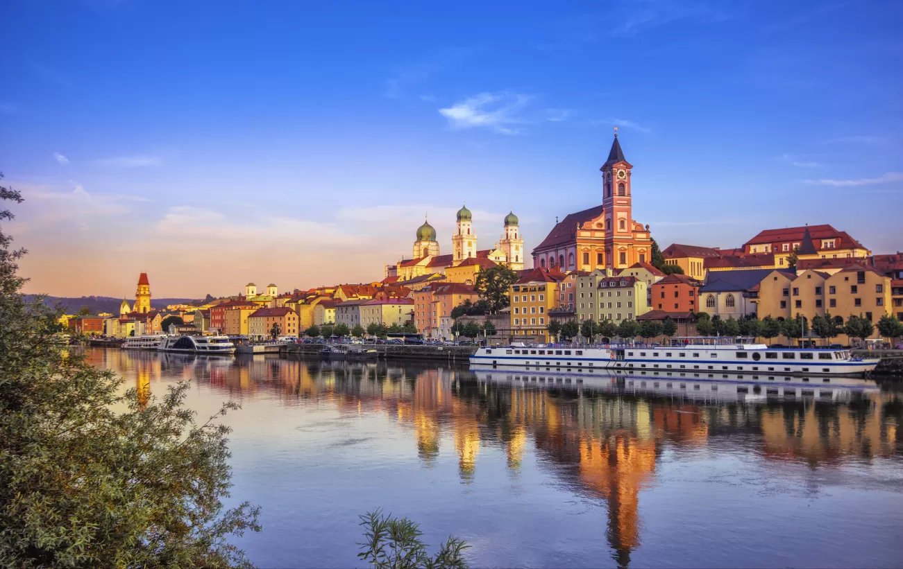 Passau at sunset, Germany