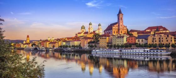 Passau at sunset, Germany