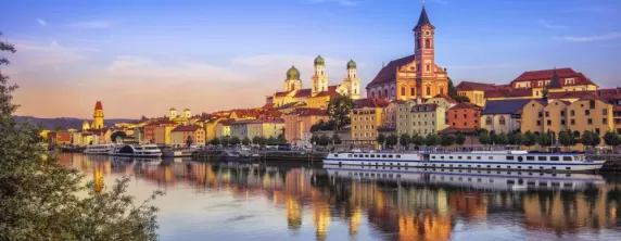 Passau at sunset, Germany