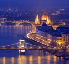 Panoramic view of Budapest cityscape