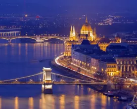 Panoramic view of Budapest cityscape