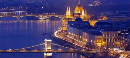 Panoramic view of Budapest cityscape