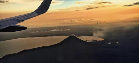Momotombo volcano on arrival