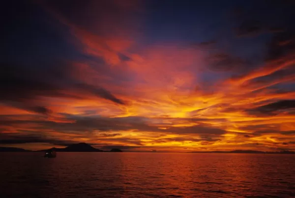 Beautiful sunset in Papua New Guinea