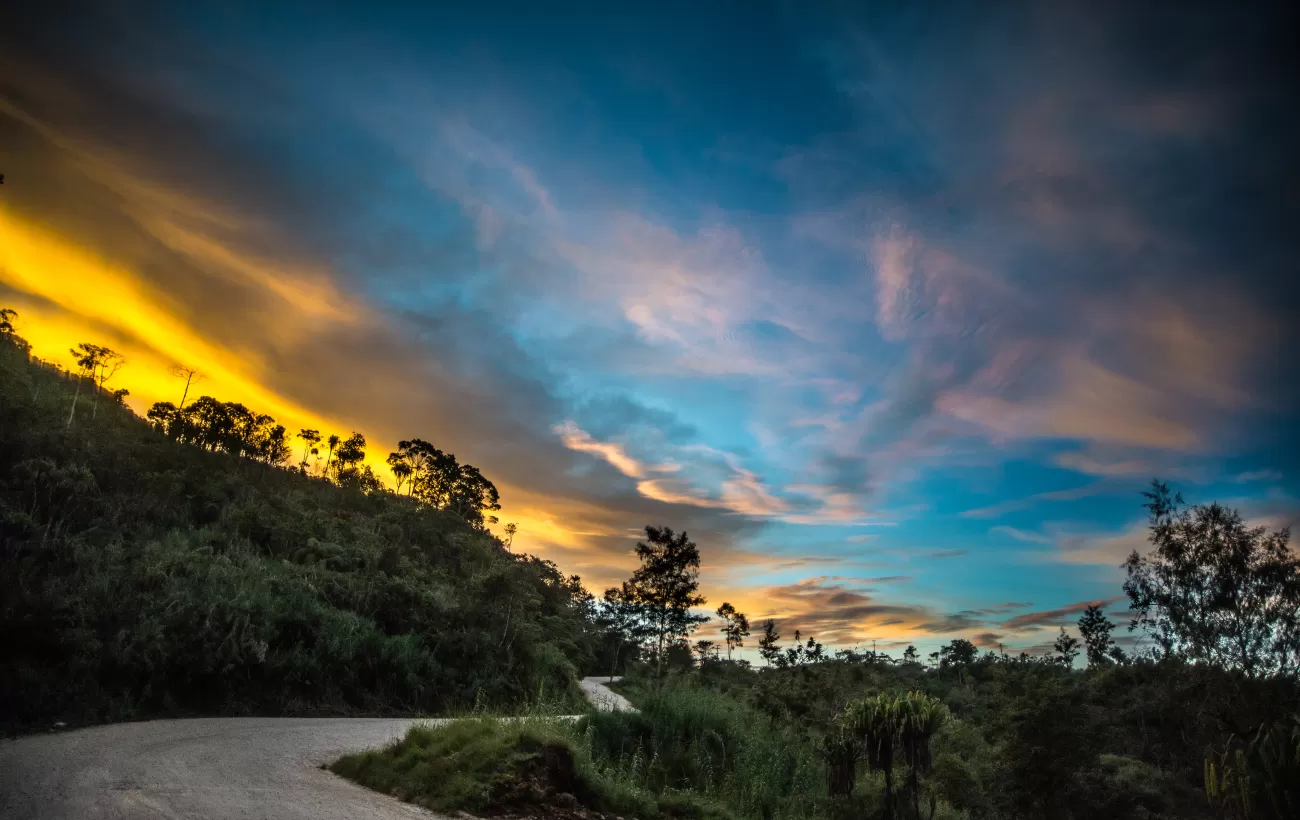 Sunrise in Papua New Guinea Highlands