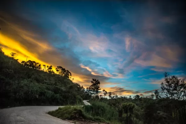 Sunrise in Papua New Guinea Highlands