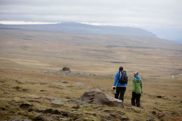 Hiking the vast wilderness near Vatnajokull