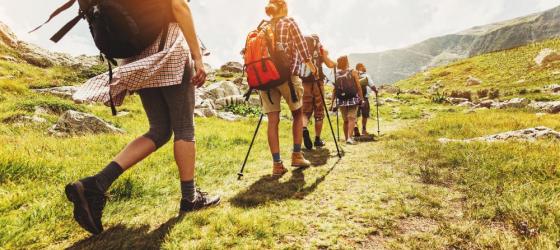 Hiking with a group